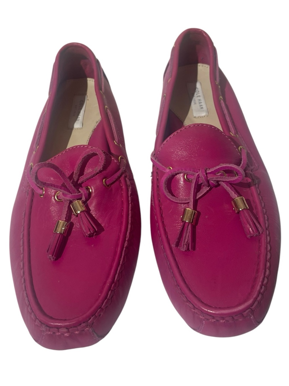 Cole Haan Fuchsia Driving Shoes Moccasins Loafers Women’s 7.5 Comfort Leather